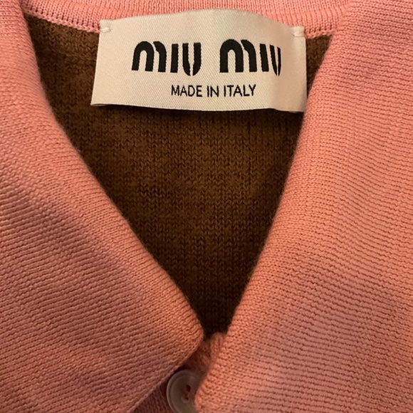 Miu Miu layered wool and cashmere polo shirt size 36 - Picture 2 of 12
